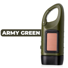 Load image into Gallery viewer, Waterproof Hand Crank Solar Flashlight