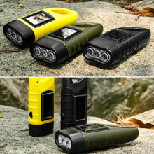 Load image into Gallery viewer, Waterproof Hand Crank Solar Flashlight